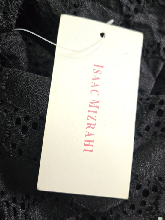 Isaac Mizrahi Black Lace Short-Sleeve Mini Dress Size Medium - Picture 6 of 6